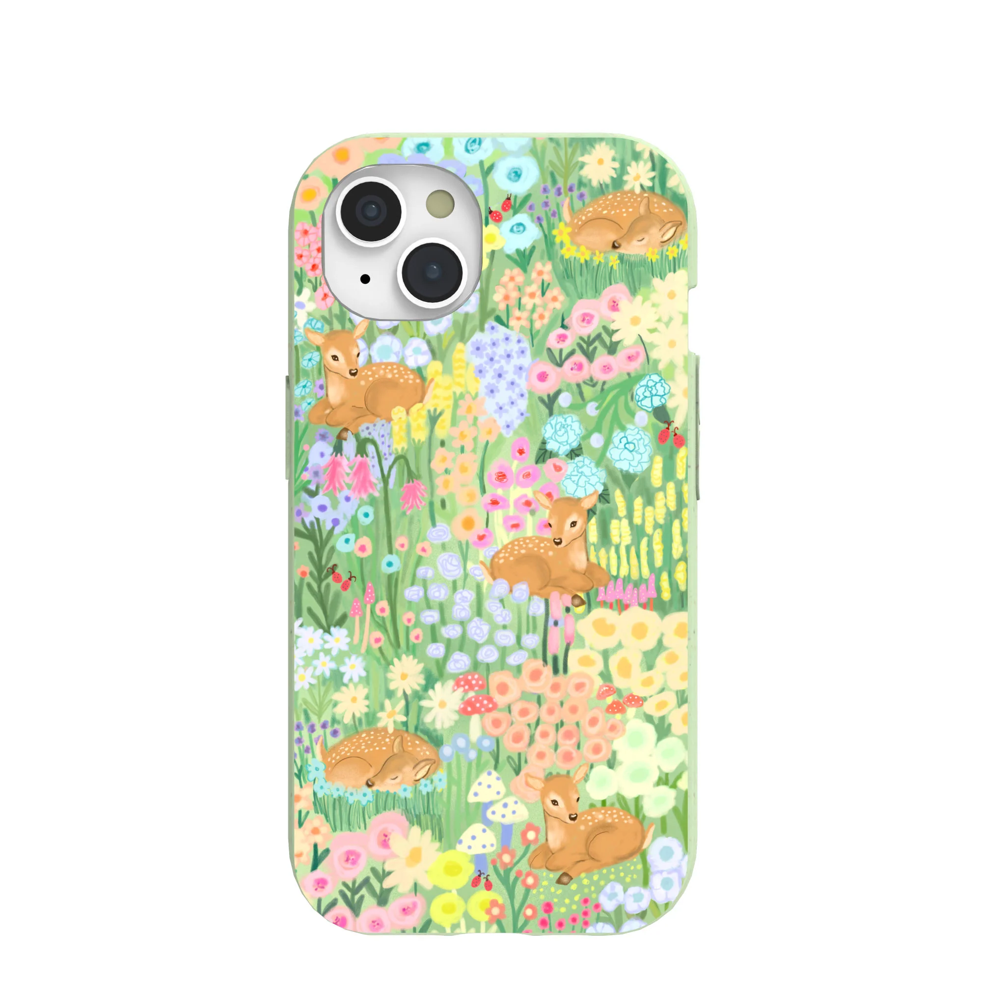 Sage Green Deer Dreams iPhone 15 Case