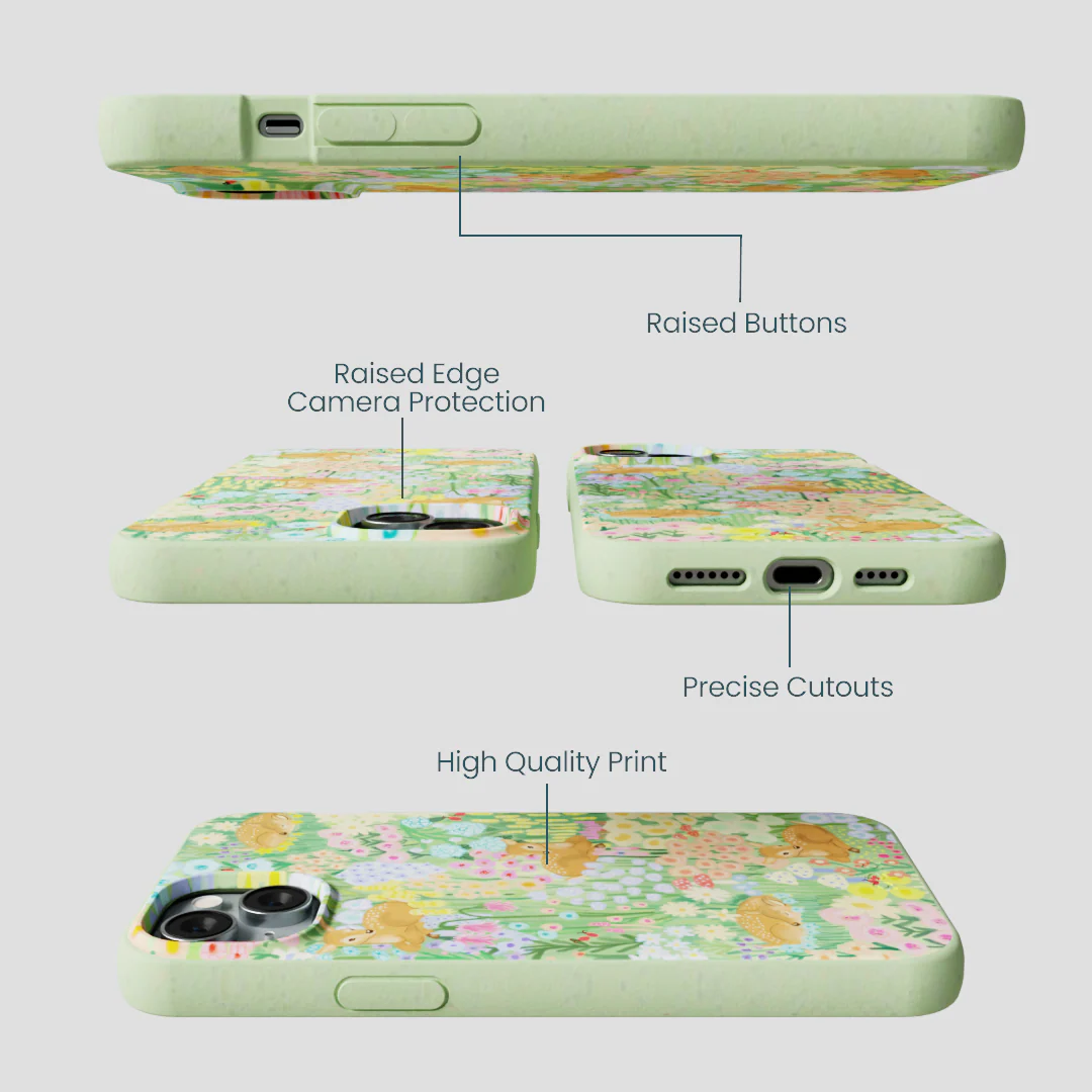 Sage Green Deer Dreams iPhone 15 Plus Case - Image 3