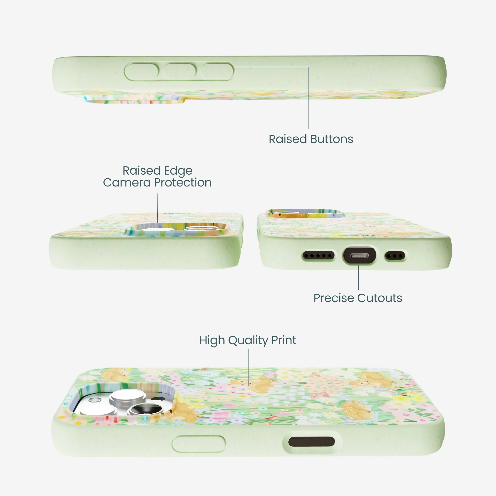 Sage Green Deer Dreams iPhone 16 Pro Max Case - Image 3