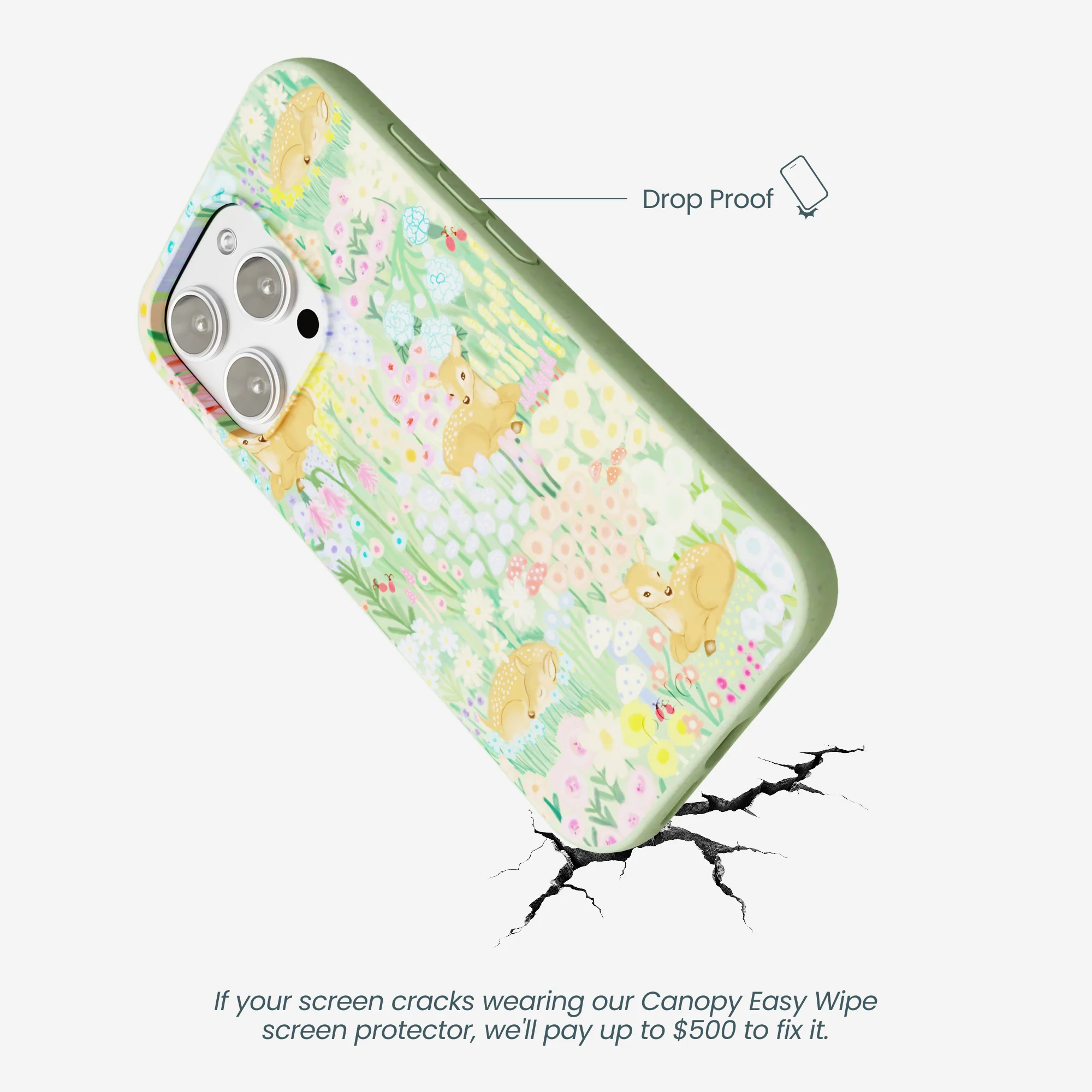 Sage Green Deer Dreams iPhone 16 Pro Max Case - Image 5