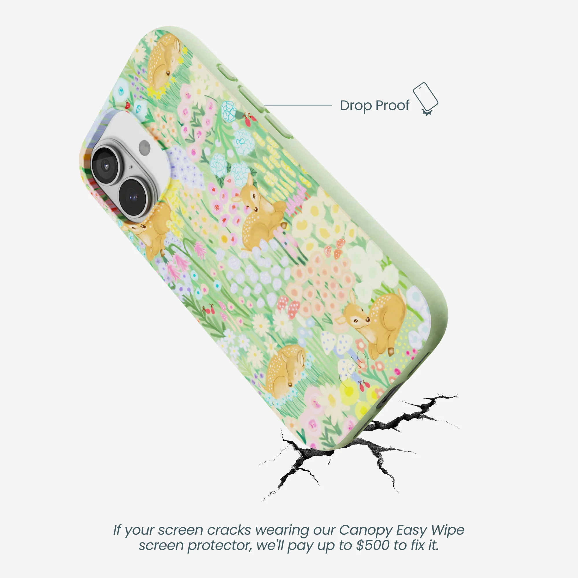 Sage Green Deer Dreams iPhone 17 Case - Image 5