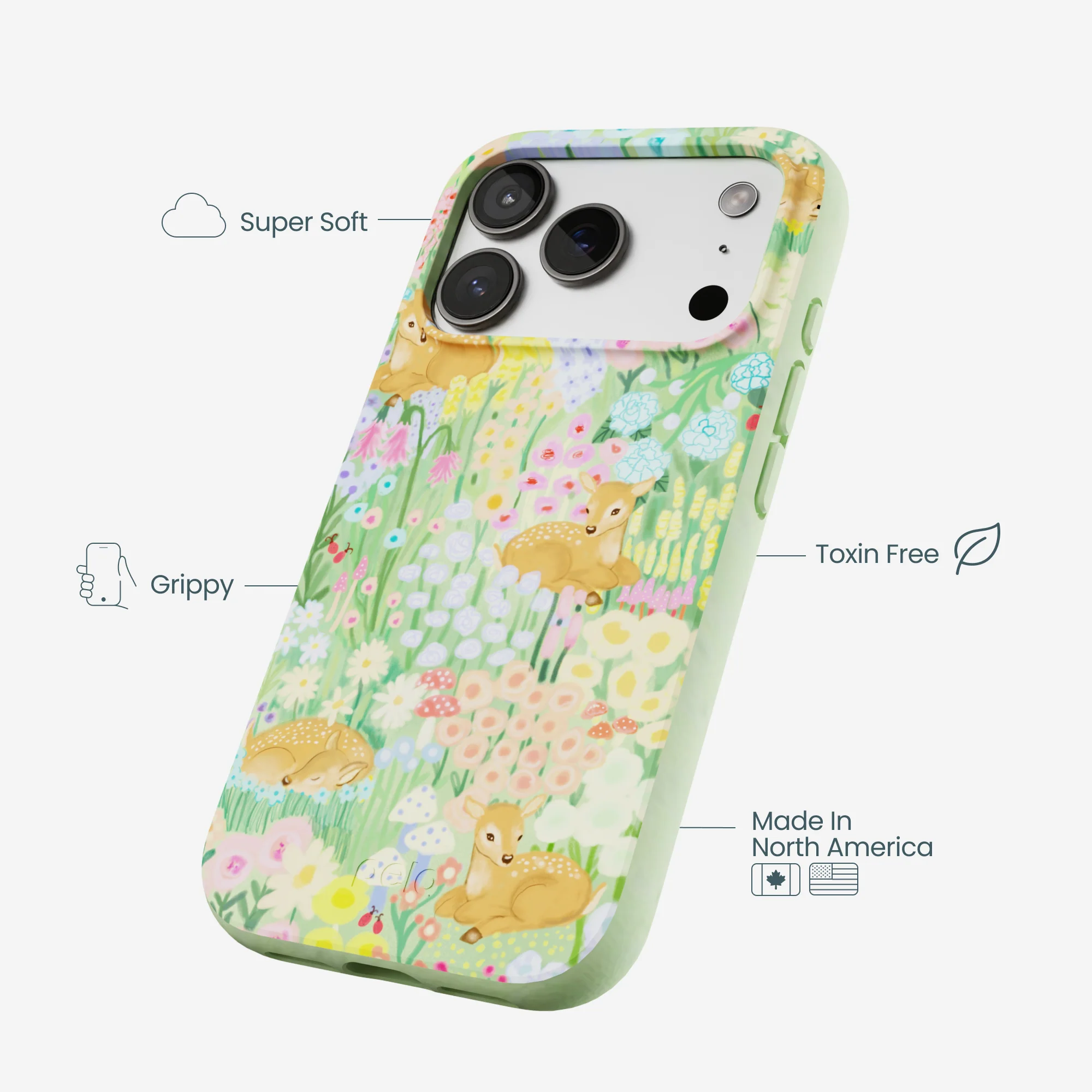 Sage Green Deer Dreams iPhone 17 Pro Case - Image 4