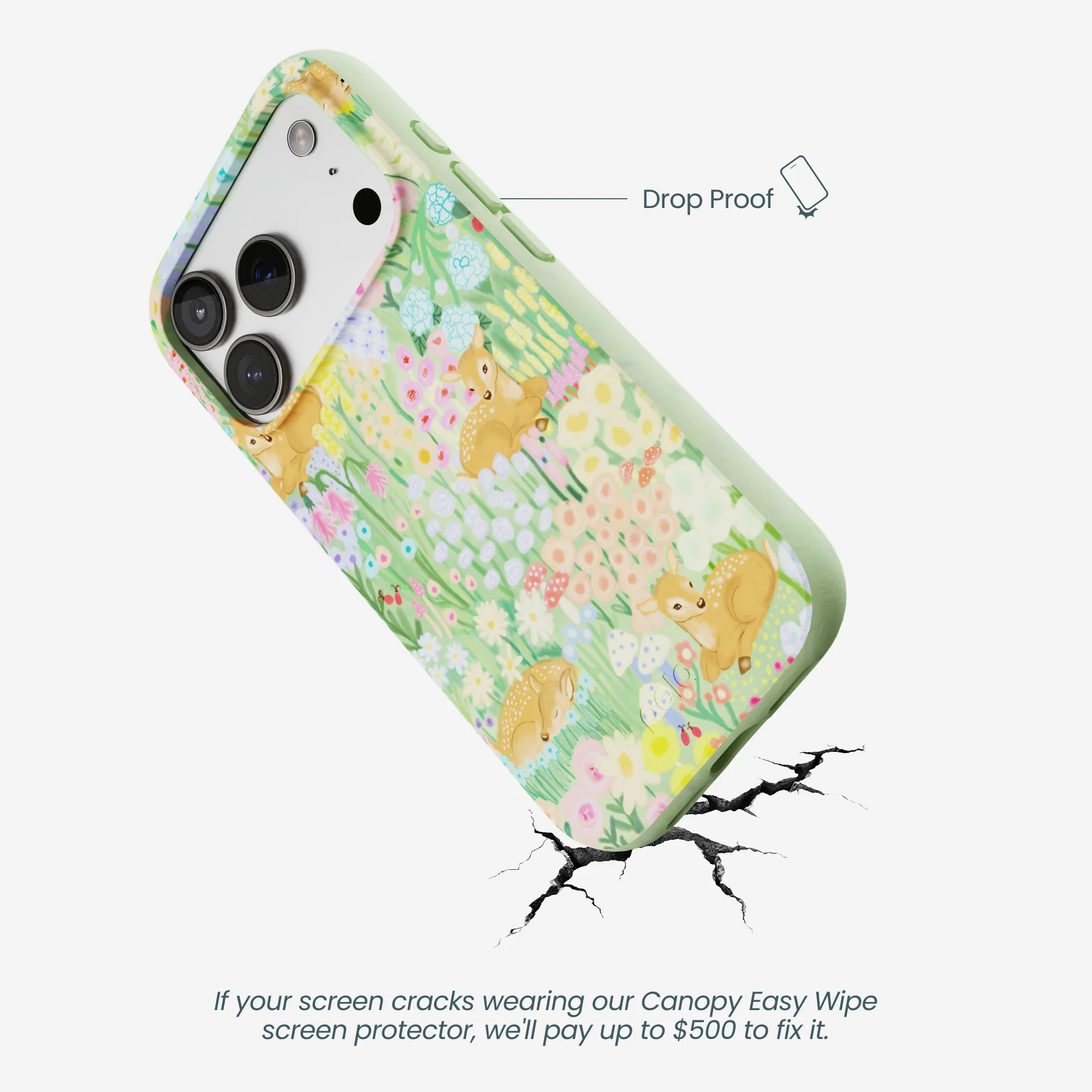 Sage Green Deer Dreams iPhone 17 Pro Case - Image 5
