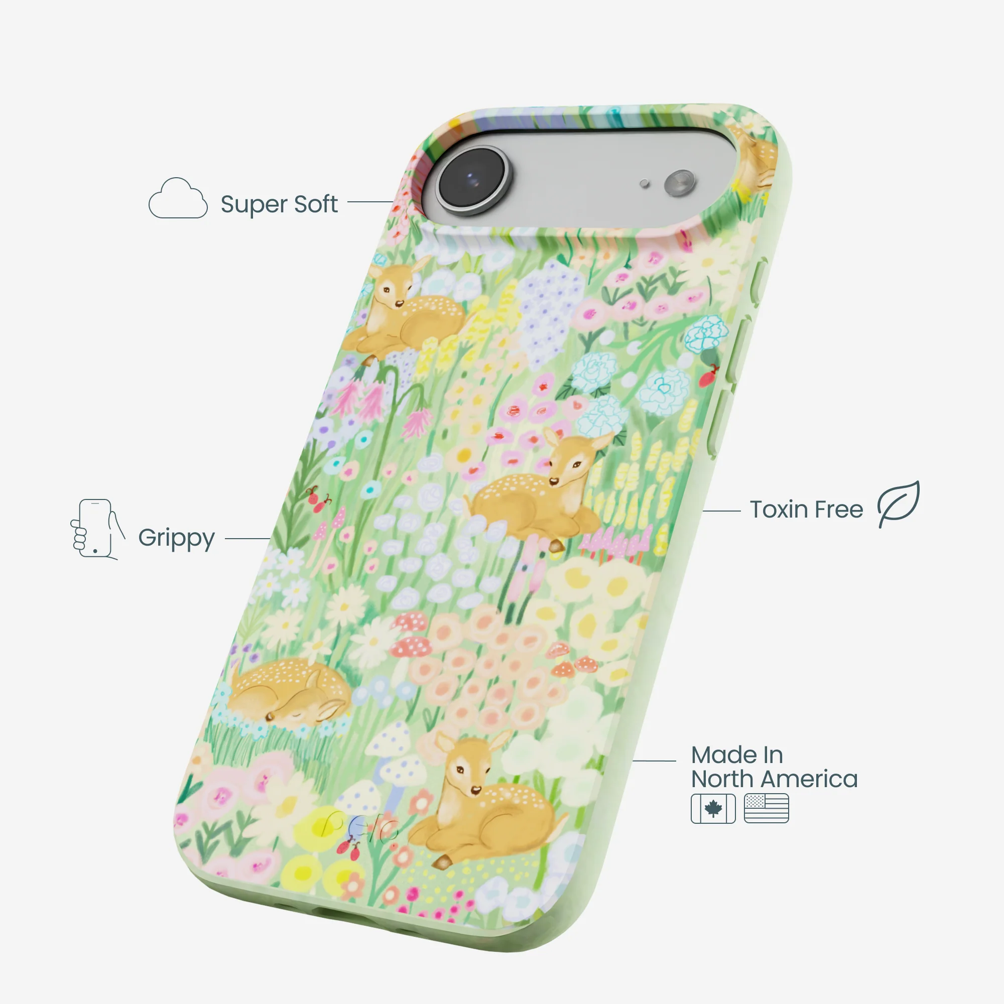 Sage Green Deer Dreams iPhone Air Case - Image 4
