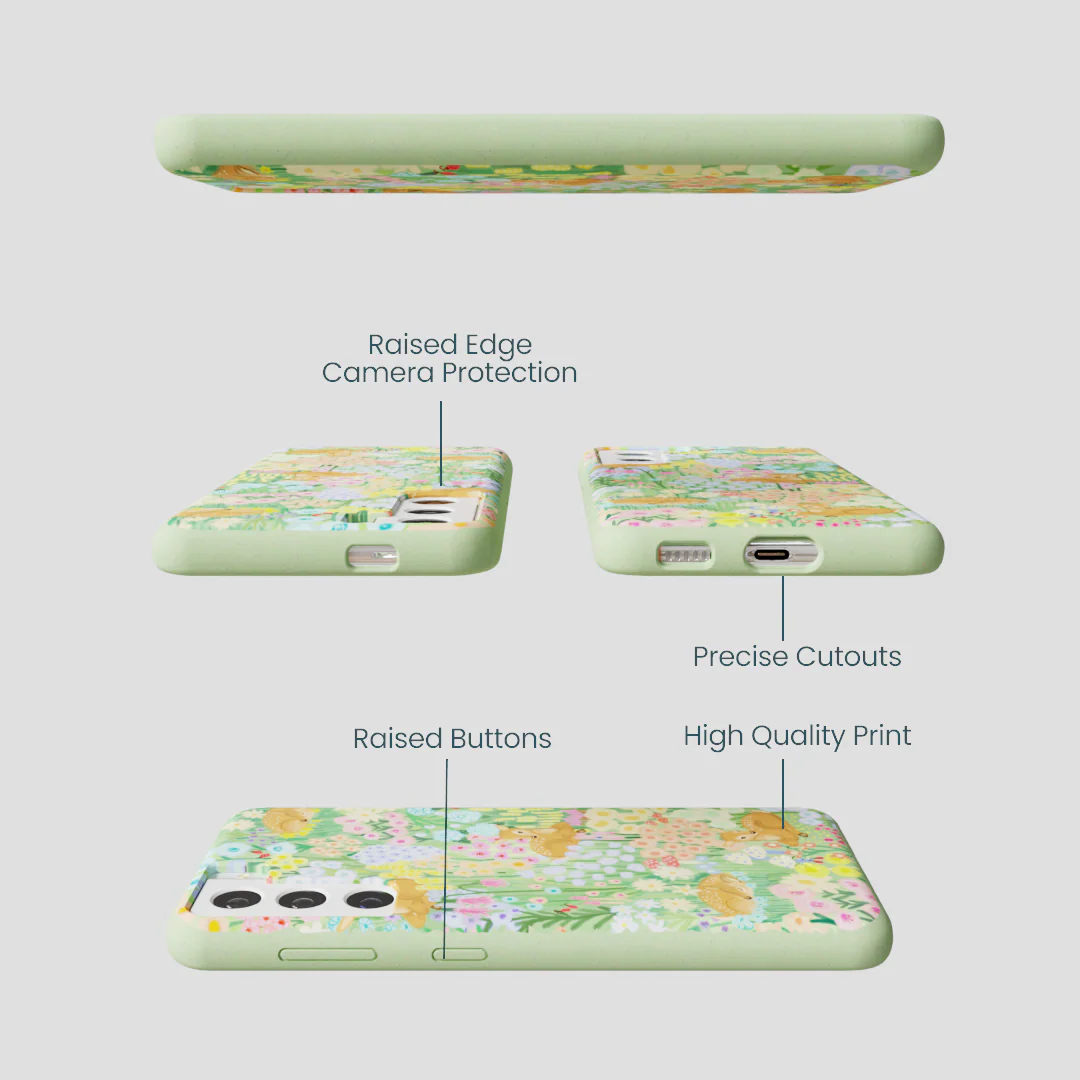 Sage Green Deer Dreams Samsung Galaxy S21 Case - Image 3