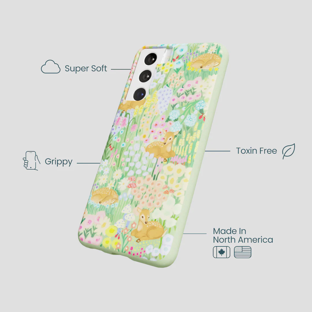 Sage Green Deer Dreams Samsung Galaxy S21 Case - Image 4