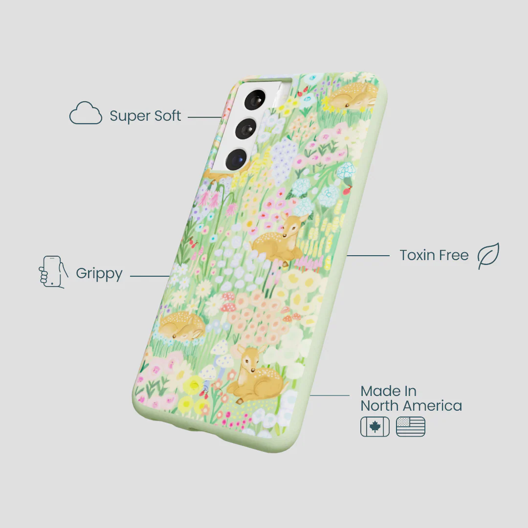 Sage Green Deer Dreams Samsung Galaxy S22 Case - Image 4