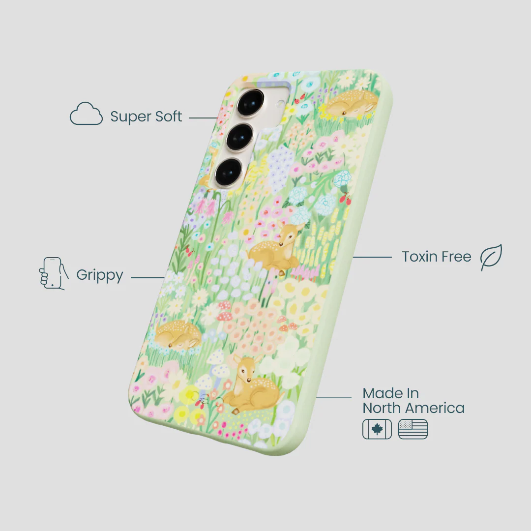 Sage Green Deer Dreams Samsung Galaxy S24 Case - Image 4