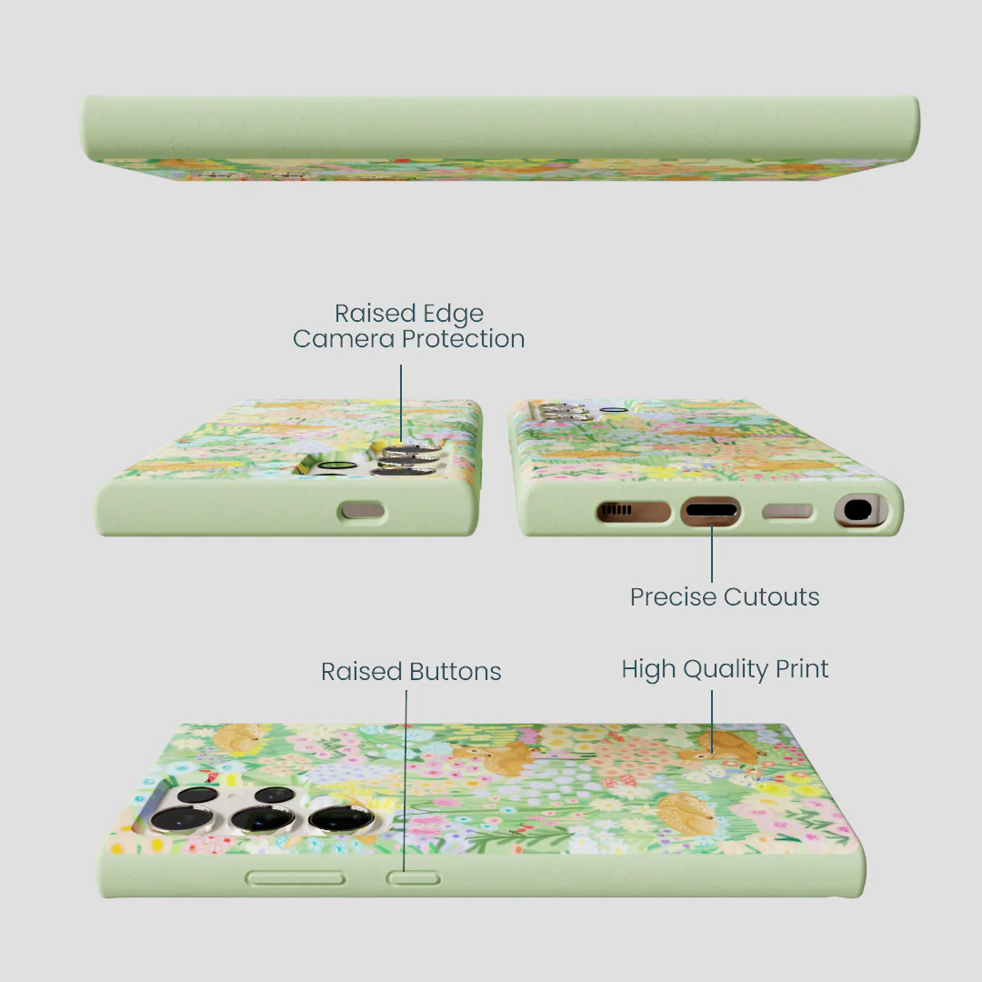 Sage Green Deer Dreams Samsung Galaxy S24 Ultra Case - Image 3