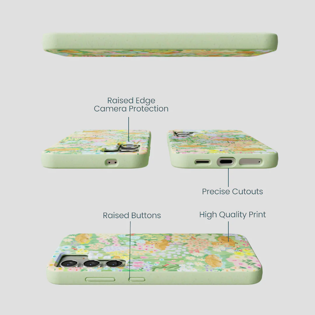 Sage Green Deer Dreams Samsung Galaxy S25 Case - Image 3