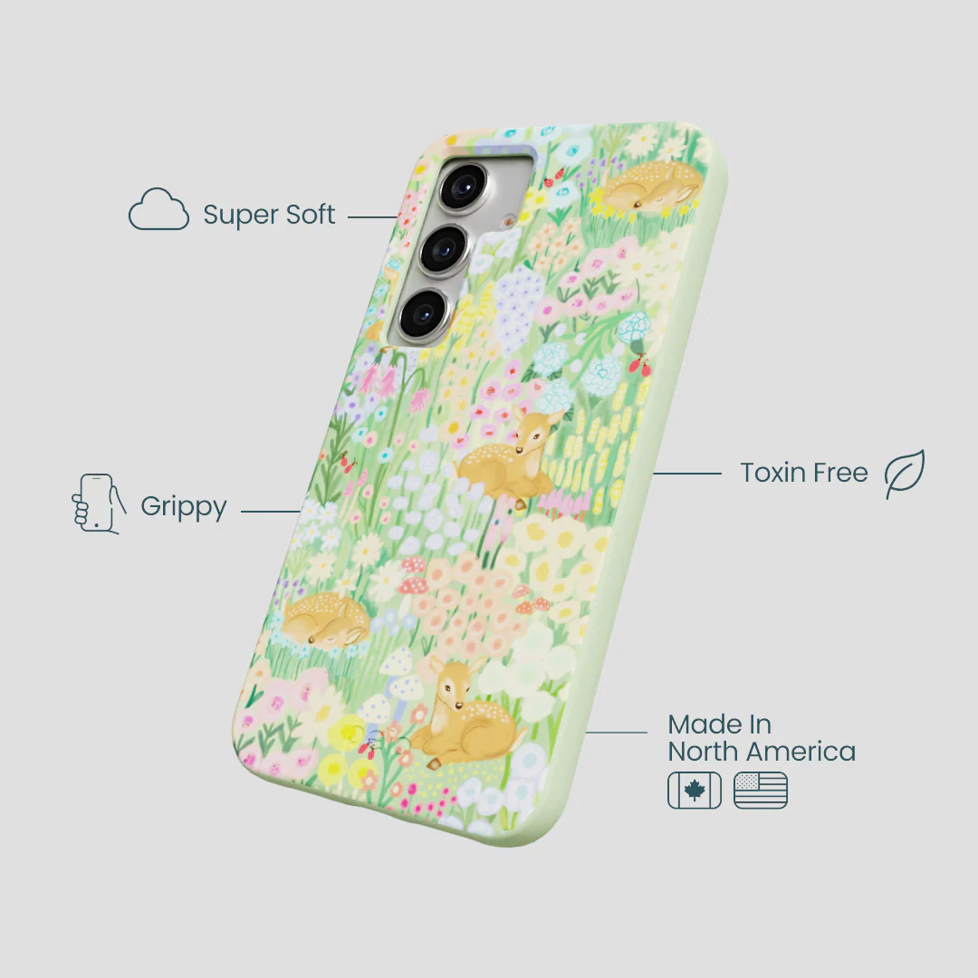 Sage Green Deer Dreams Samsung Galaxy S25 Case - Image 4