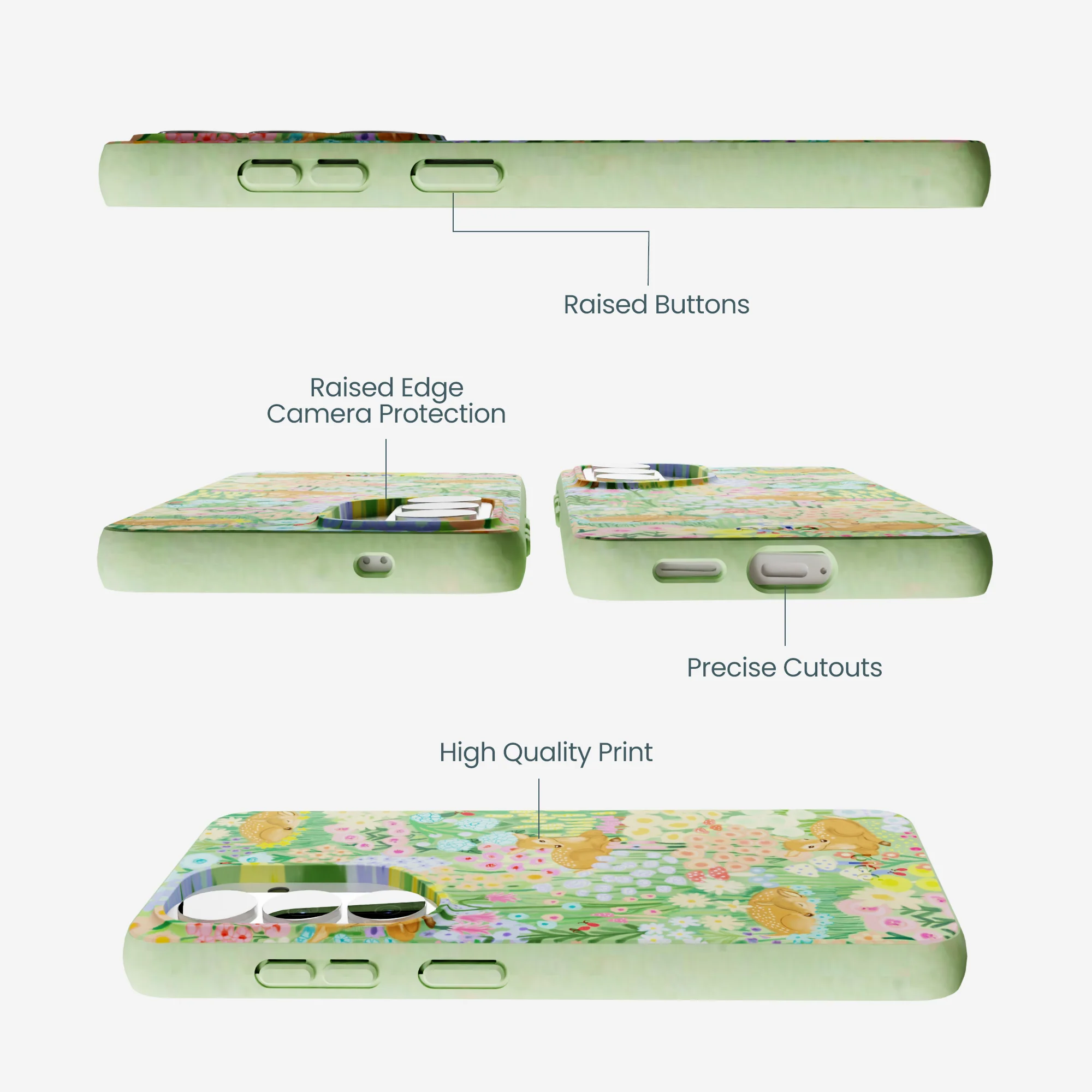 Sage Green Deer Dreams Samsung Galaxy S26 Case - Image 3