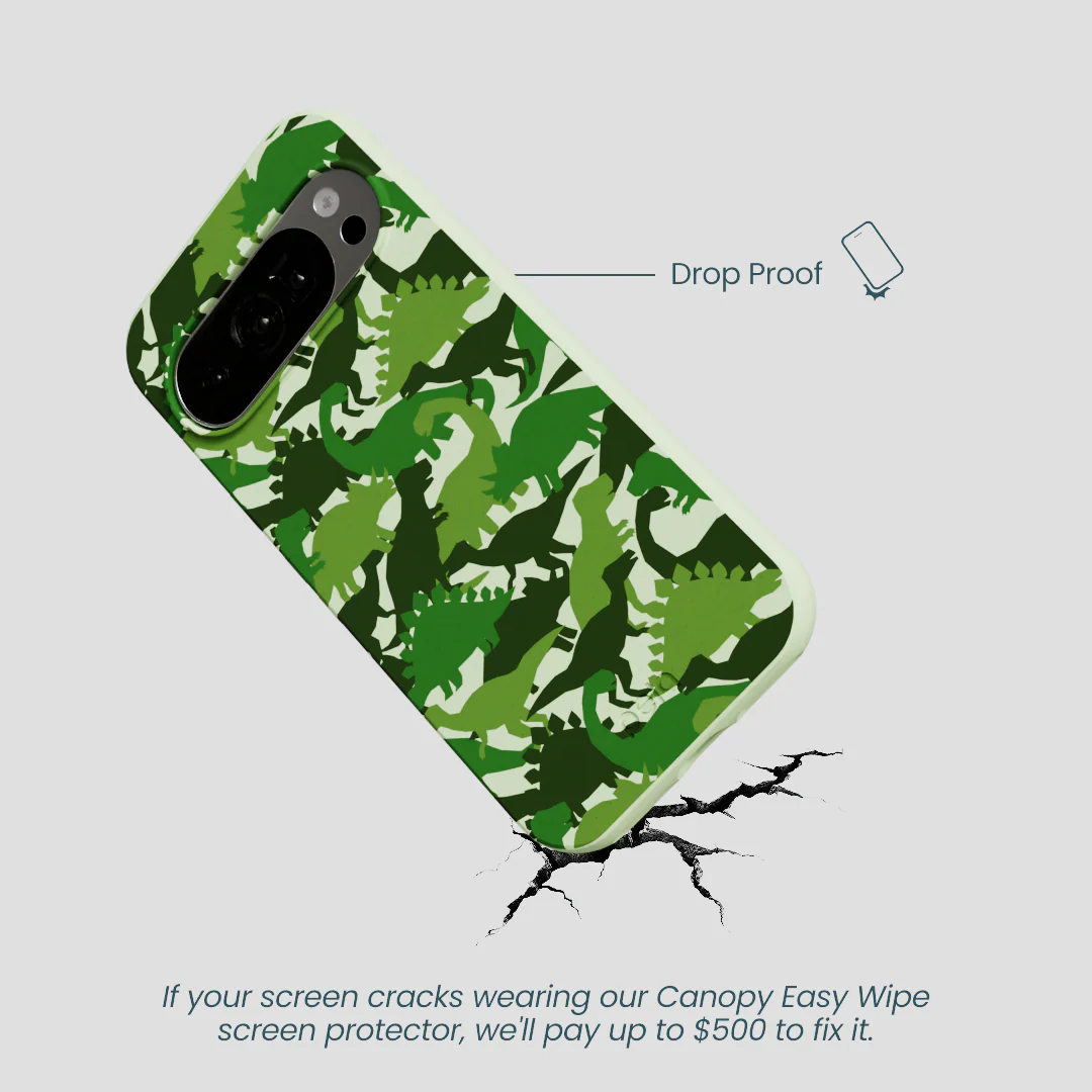 Sage Green Dino Camo Google Pixel 10/10 Pro Case - Image 4