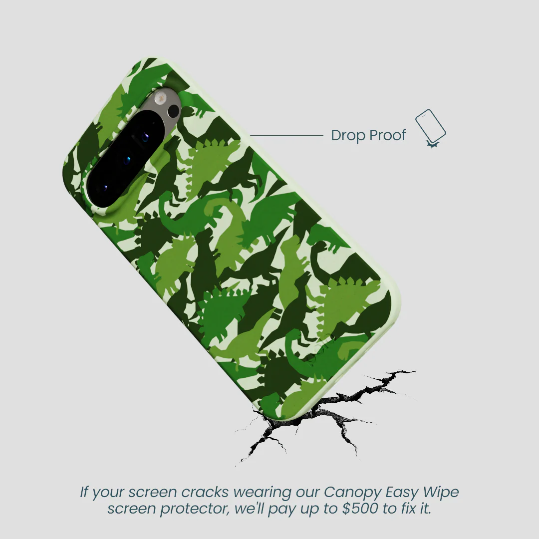 Sage Green Dino Camo Google Pixel 9/9 Pro Case - Image 4
