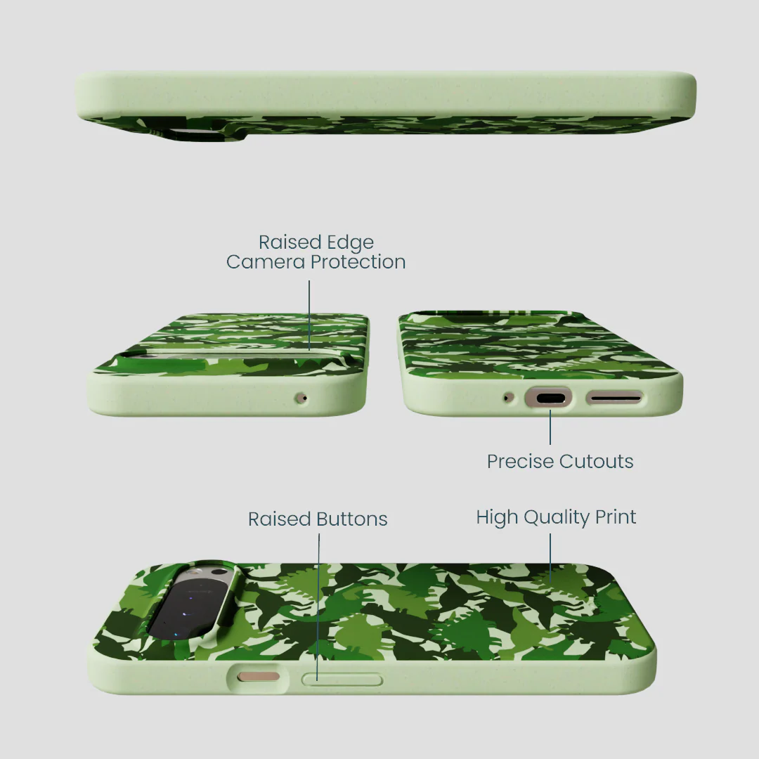 Sage Green Dino Camo Google Pixel 9 Pro XL Case - Image 2