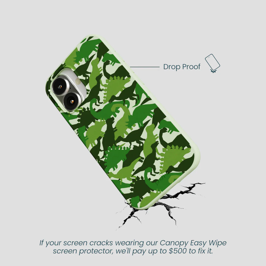 Sage Green Dino Camo iPhone 16 Case - Image 5