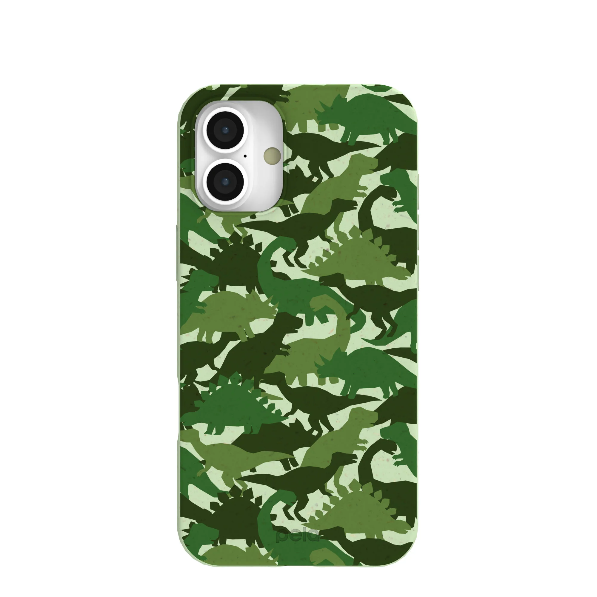Sage Green Dino Camo iPhone 16 Plus Case