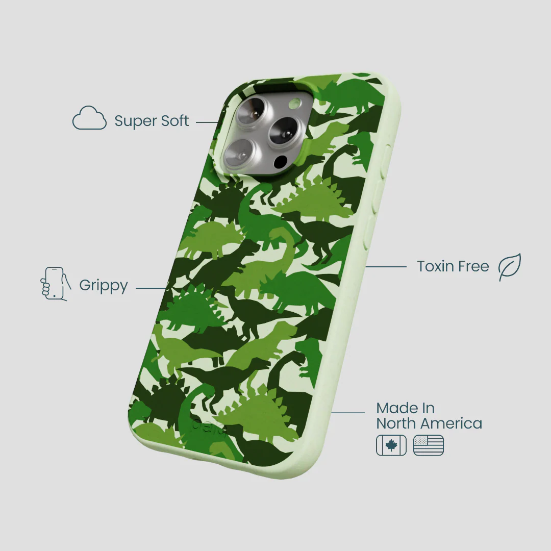 Sage Green Dino Camo iPhone 16 Pro Case - Image 4