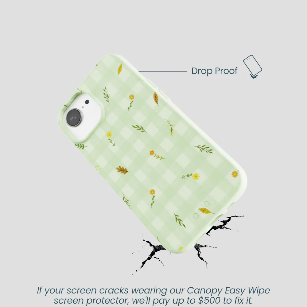 Sage Green Fall Gingham iPhone 16e/17e Case - Image 5