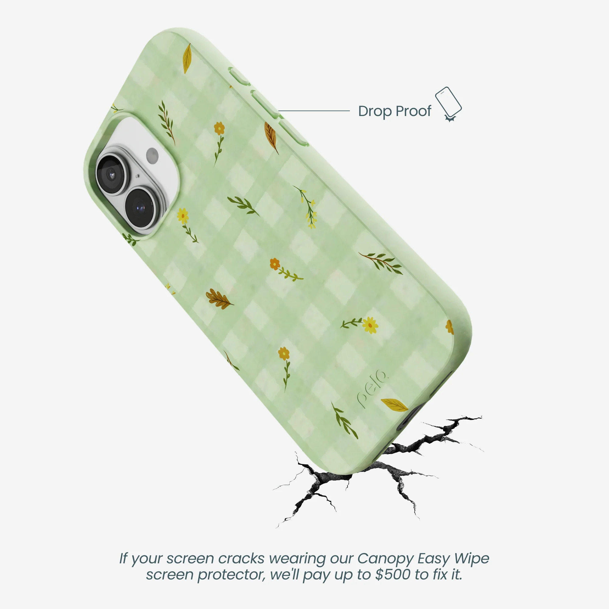 Sage Green Fall Gingham iPhone 17 Case - Image 5