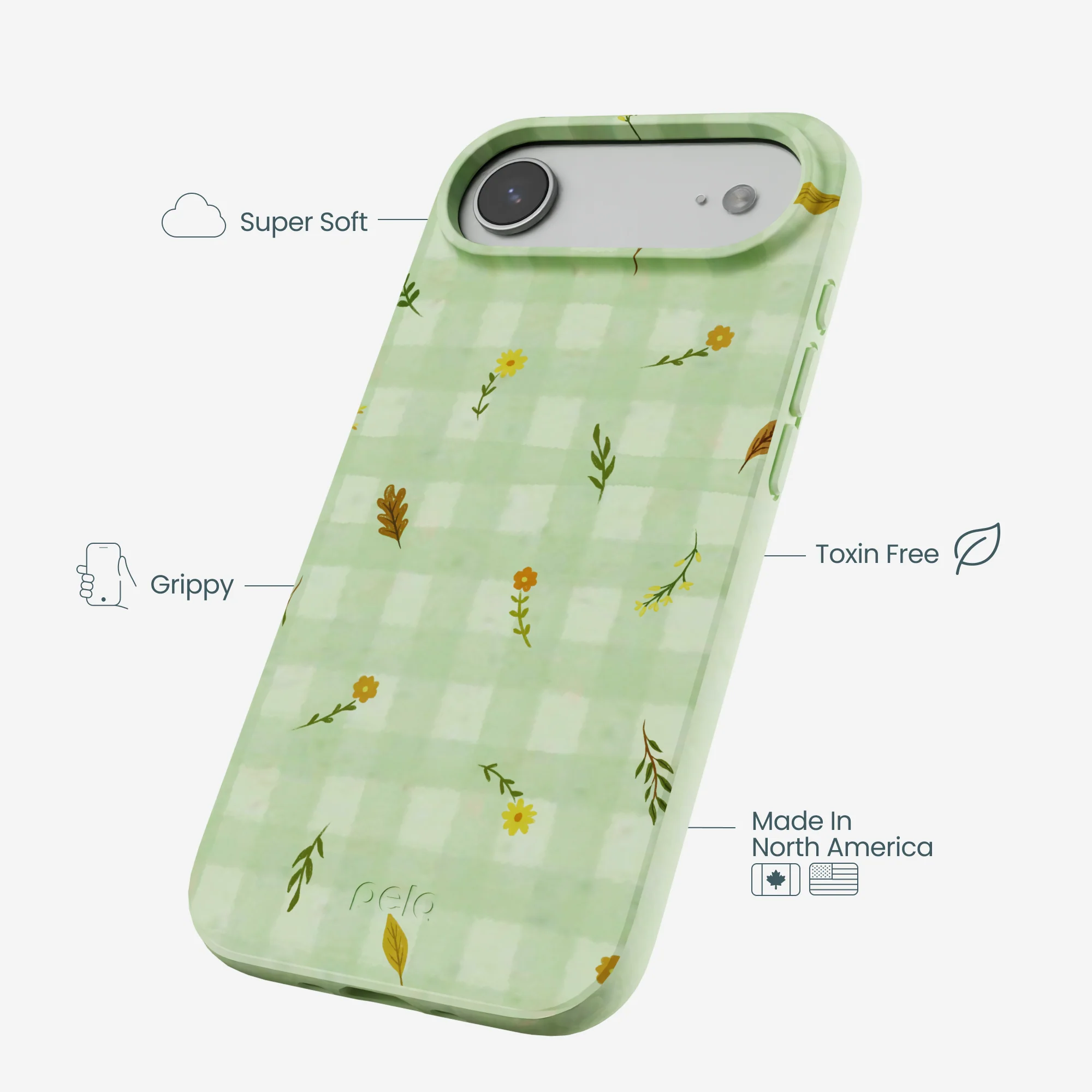 Sage Green Fall Gingham iPhone Air Case - Image 4