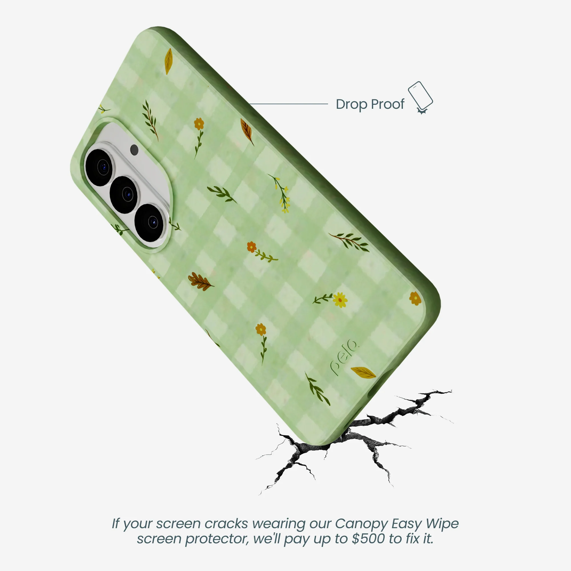 Sage Green Fall Gingham Samsung Galaxy S26 Case - Image 5