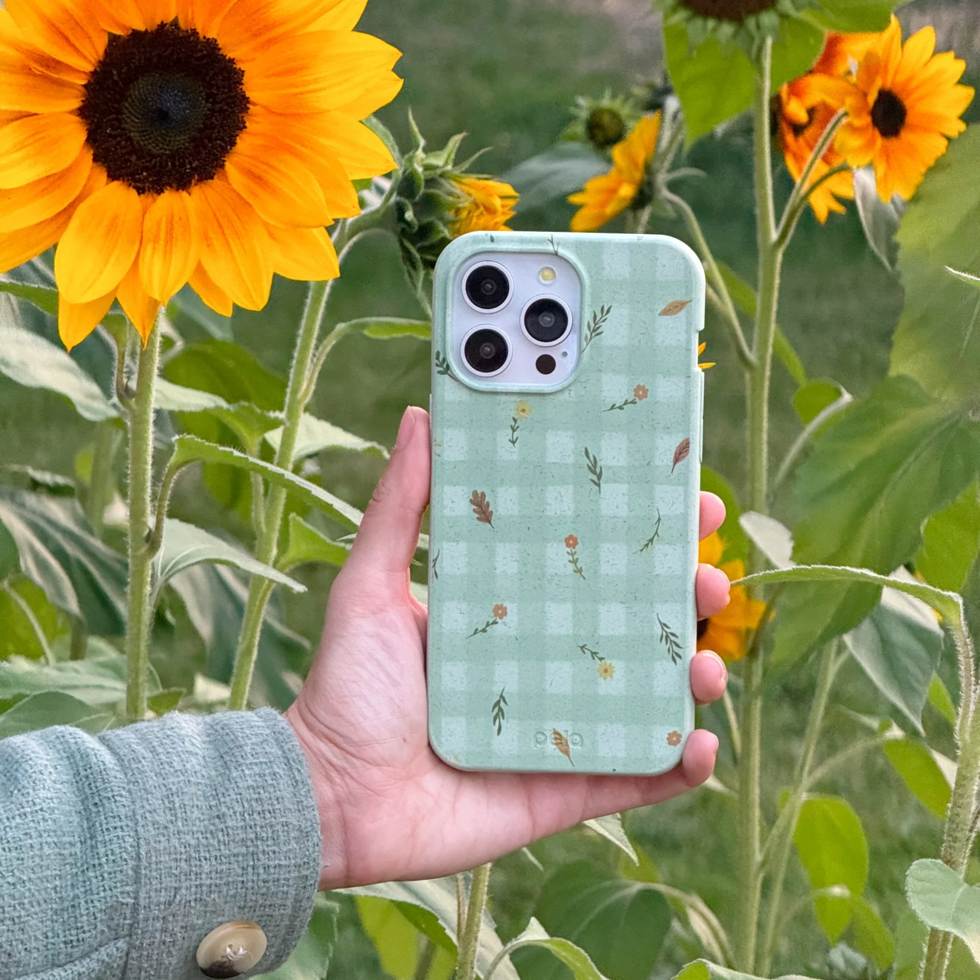 Sage Green Fall Gingham Google Pixel 10/10 Pro Case - Image 2