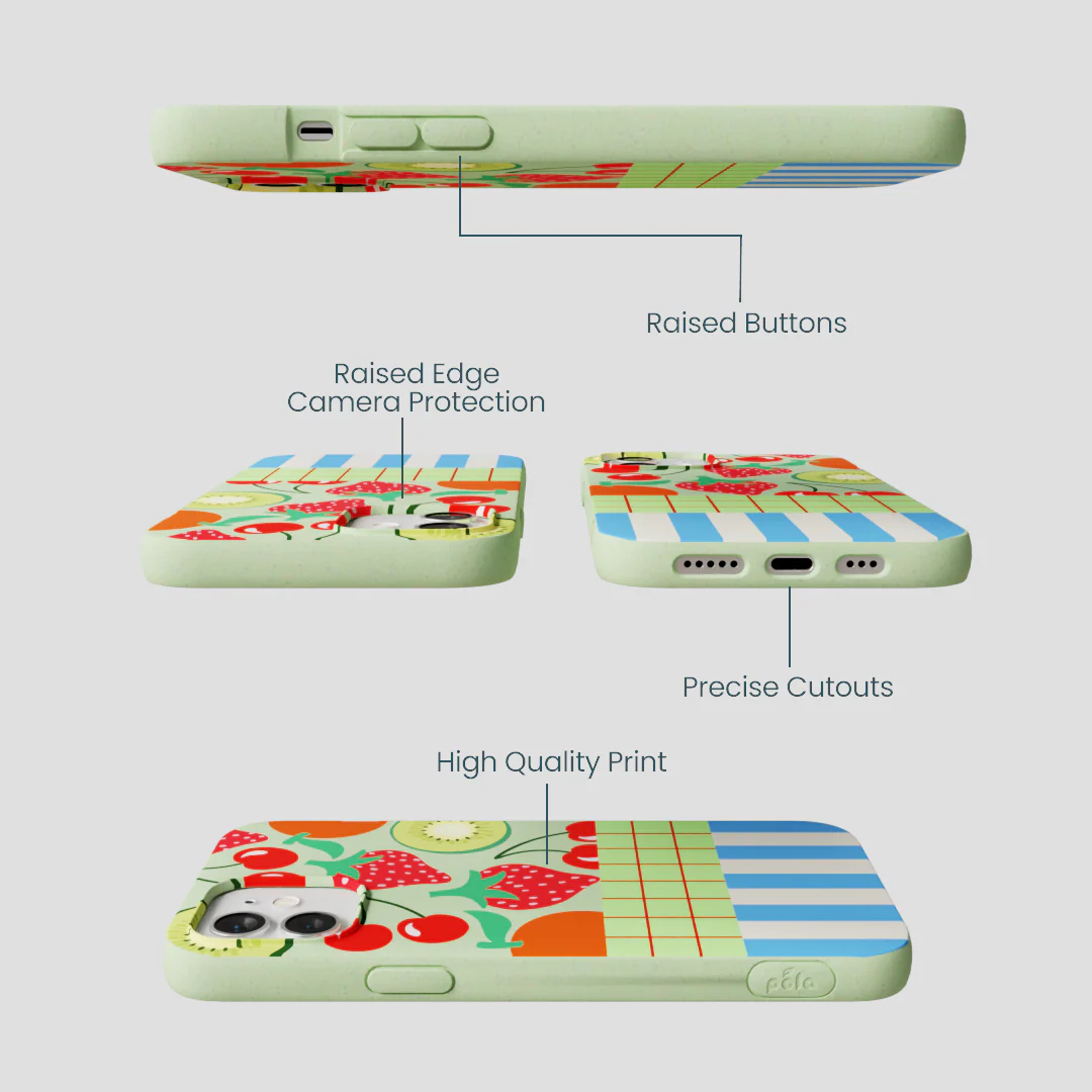 Sage Green Fresh Picnic iPhone 12/ iPhone 12 Pro Case - Image 3