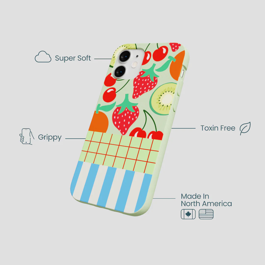 Sage Green Fresh Picnic iPhone 12 Mini Case - Image 4