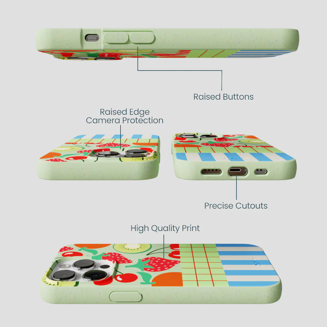 Sage Green Fresh Picnic iPhone 13 Pro Max Case - Image 3