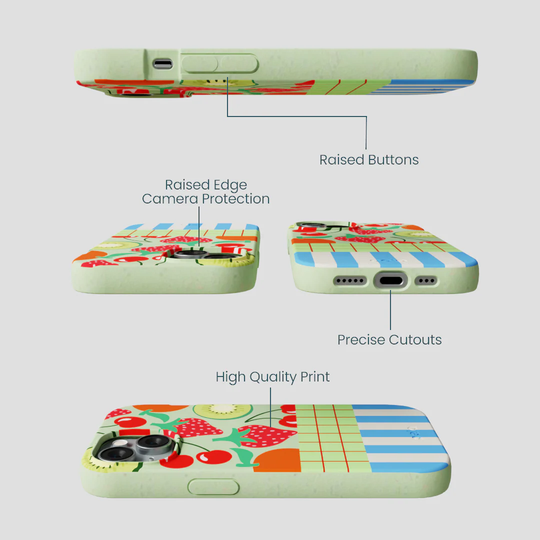 Sage Green Fresh Picnic iPhone 14 Case - Image 3