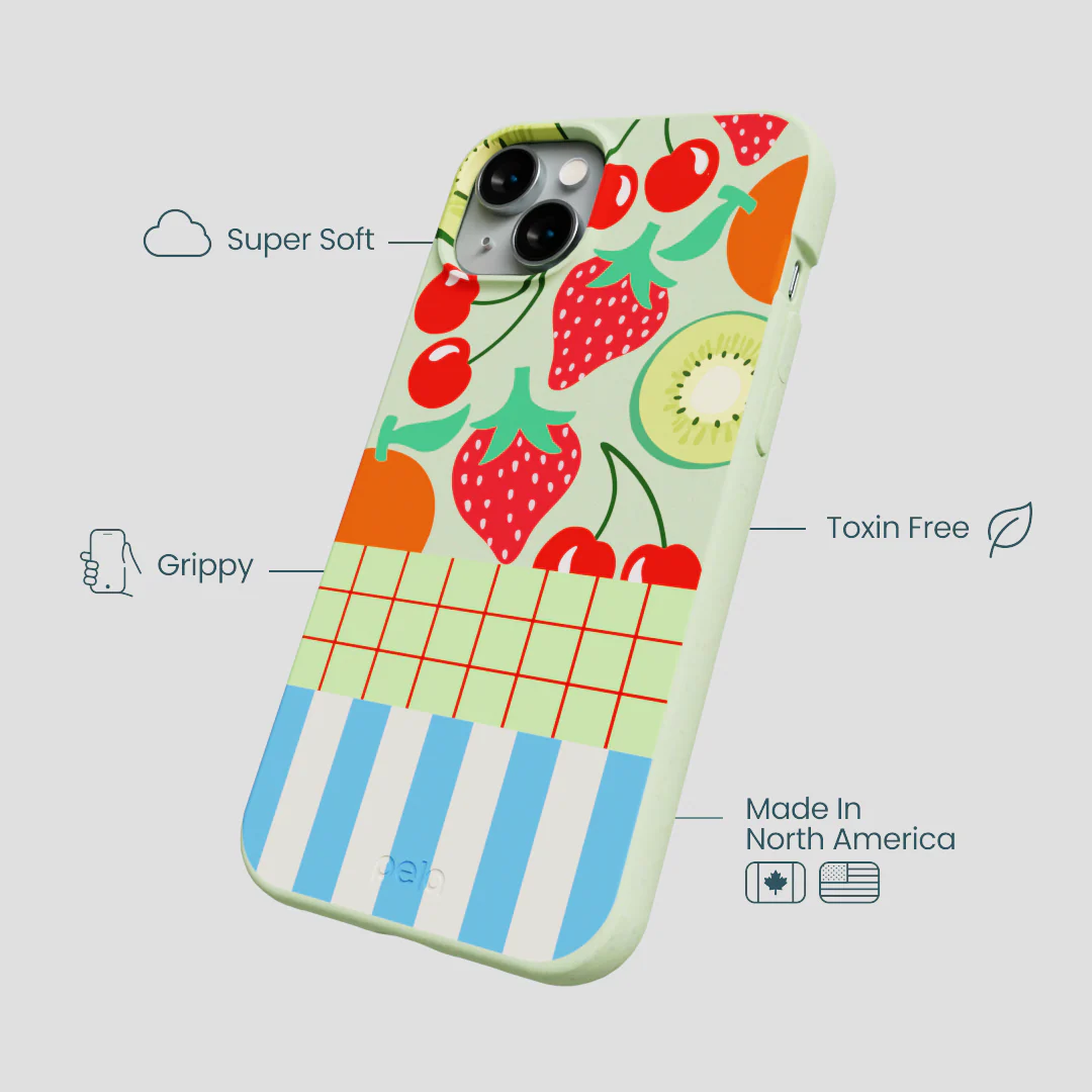 Sage Green Fresh Picnic iPhone 14 Plus Case - Image 4