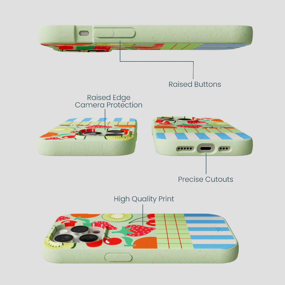 Sage Green Fresh Picnic iPhone 14 Pro Case - Image 3