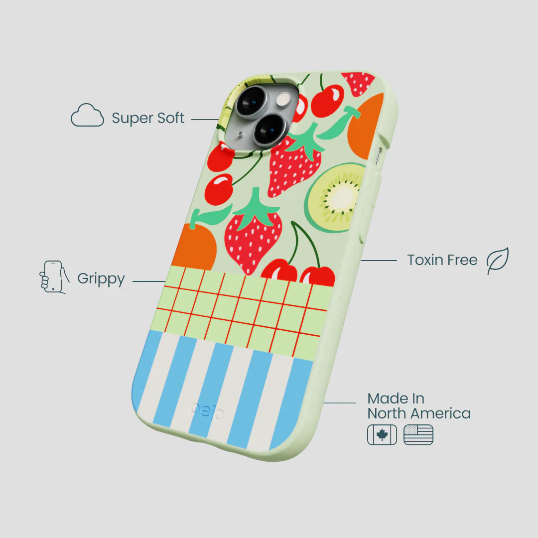 Sage Green Fresh Picnic iPhone 15 Case - Image 4