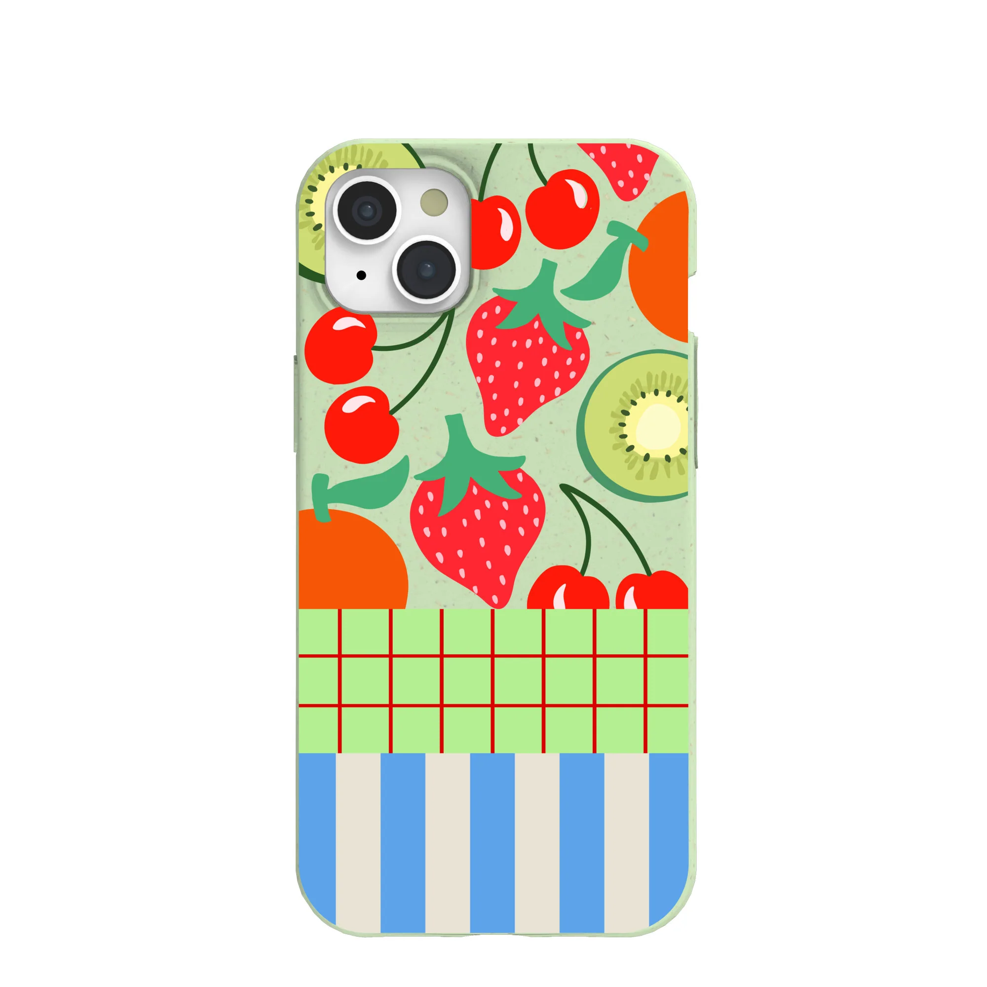 Sage Green Fresh Picnic iPhone 15 Plus Case