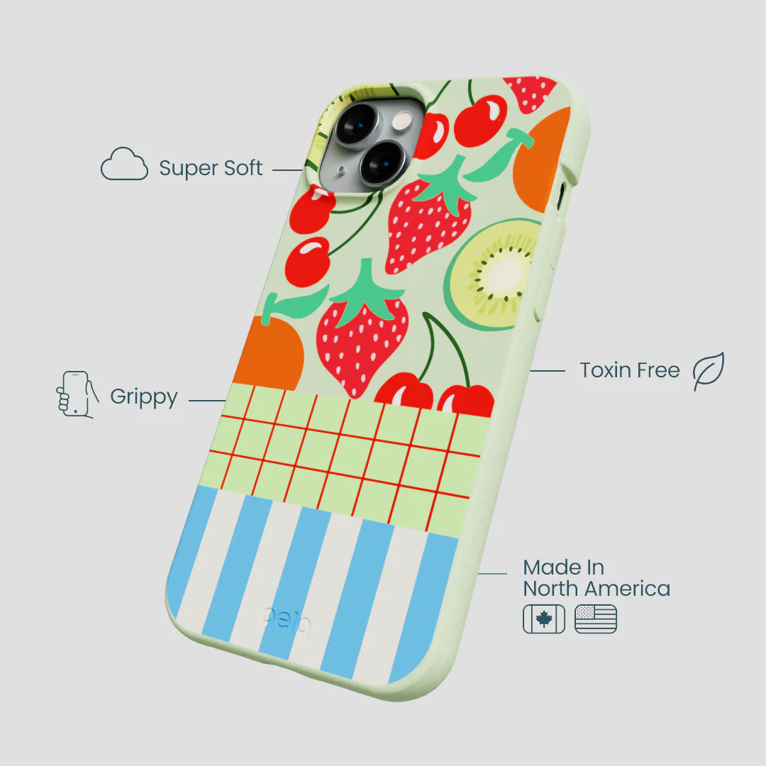 Sage Green Fresh Picnic iPhone 15 Plus Case - Image 4