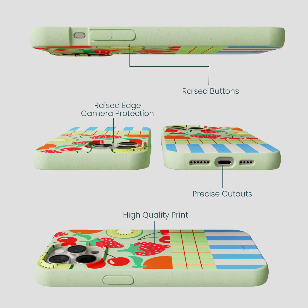 Sage Green Fresh Picnic iPhone 15 Pro Max Case - Image 3