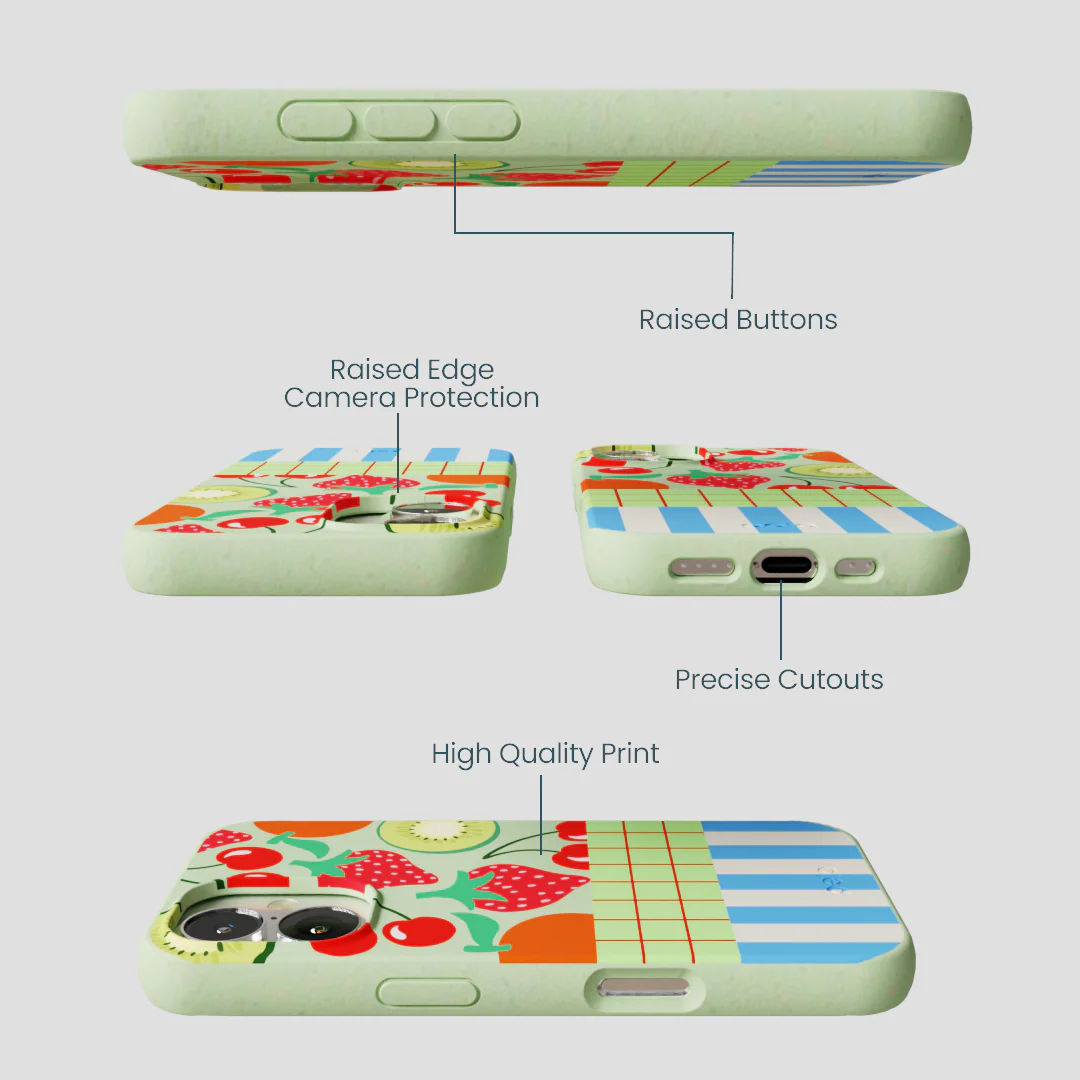 Sage Green Fresh Picnic iPhone 16 Case - Image 3