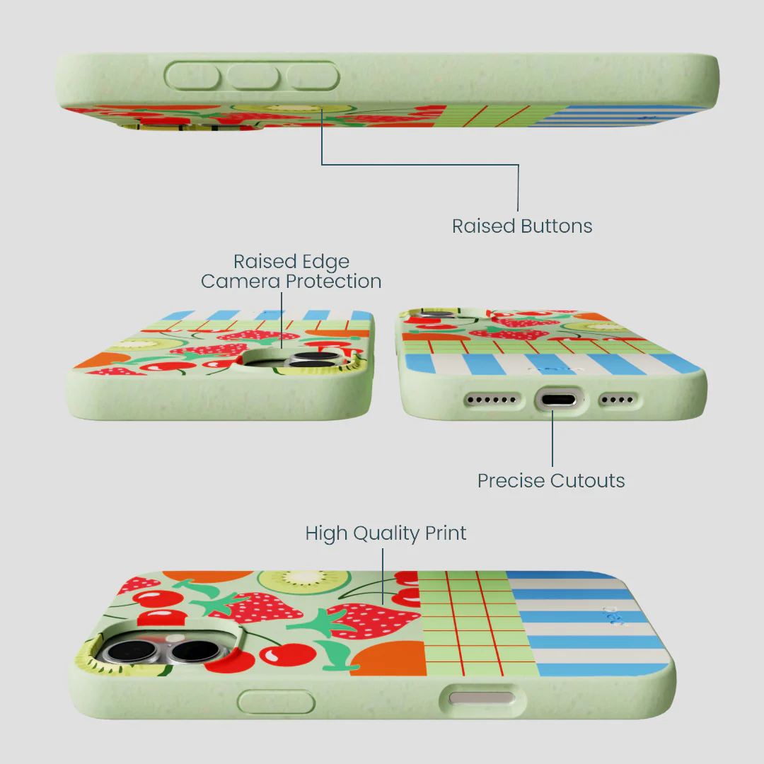 Sage Green Fresh Picnic iPhone 16 Plus Case - Image 3