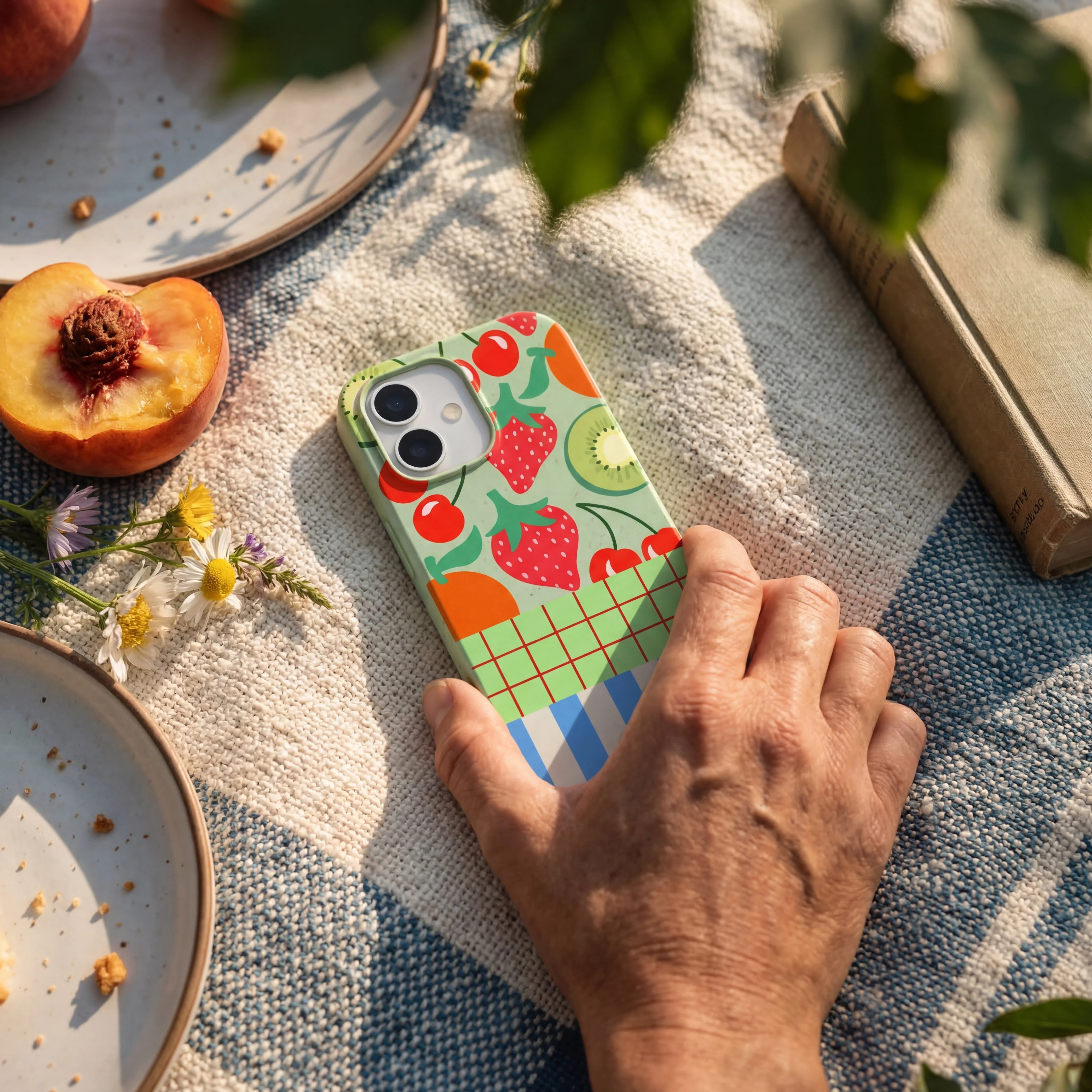 Sage Green Fresh Picnic iPhone 16 Pro Max Case - Image 2
