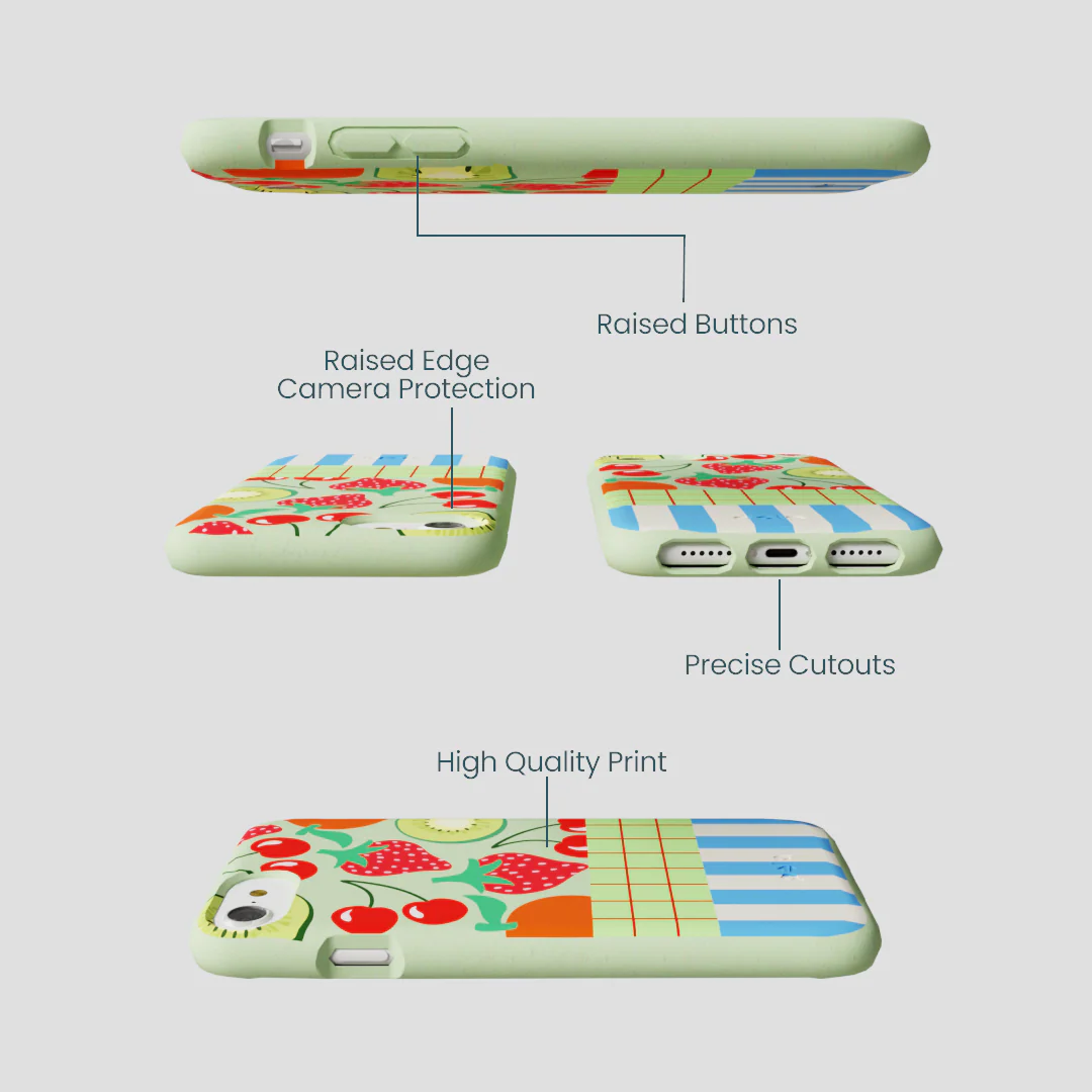 Sage Green Fresh Picnic iPhone 6/6s/7/8/SE Case - Image 3