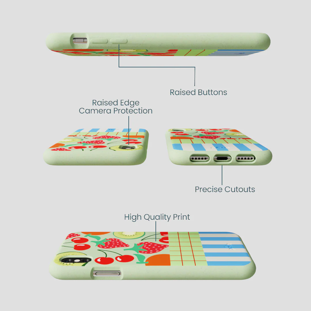 Sage Green Fresh Picnic iPhone XR Case - Image 3