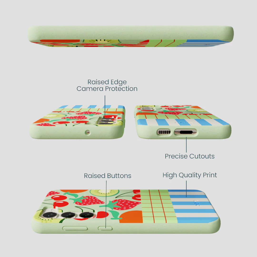 Sage Green Fresh Picnic Samsung Galaxy S23+(Plus) Case - Image 3