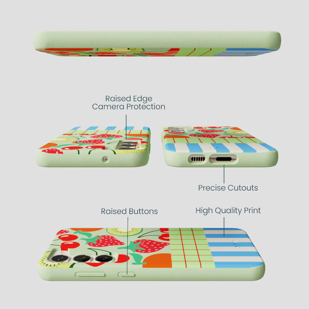 Sage Green Fresh Picnic Samsung Galaxy S24+(Plus) Case - Image 3