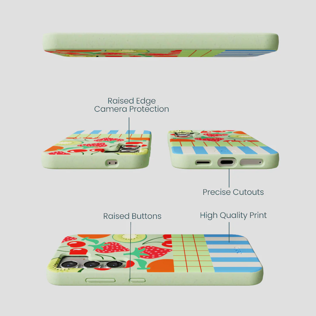 Sage Green Fresh Picnic Samsung Galaxy S25 Case - Image 3