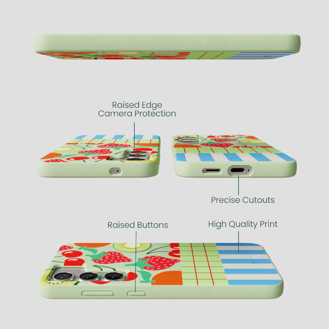 Sage Green Fresh Picnic Samsung Galaxy S25+(Plus) Case - Image 3