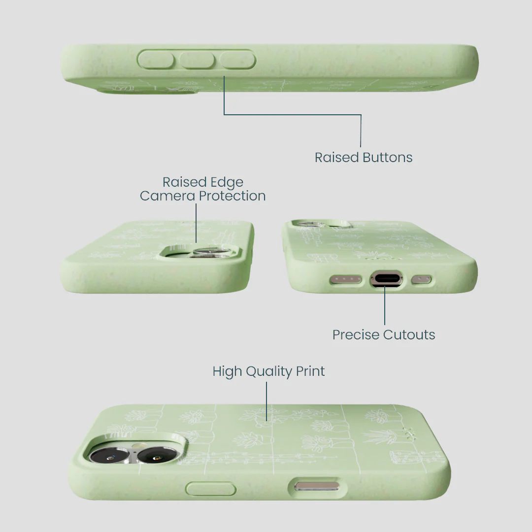 Sage Green Green Cascade iPhone 16 Case - Image 3