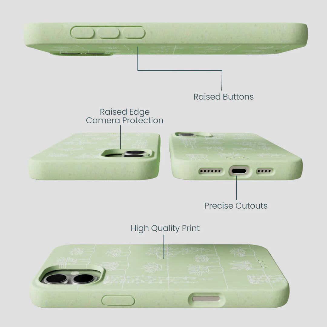 Sage Green Green Cascade iPhone 16 Plus Case - Image 3