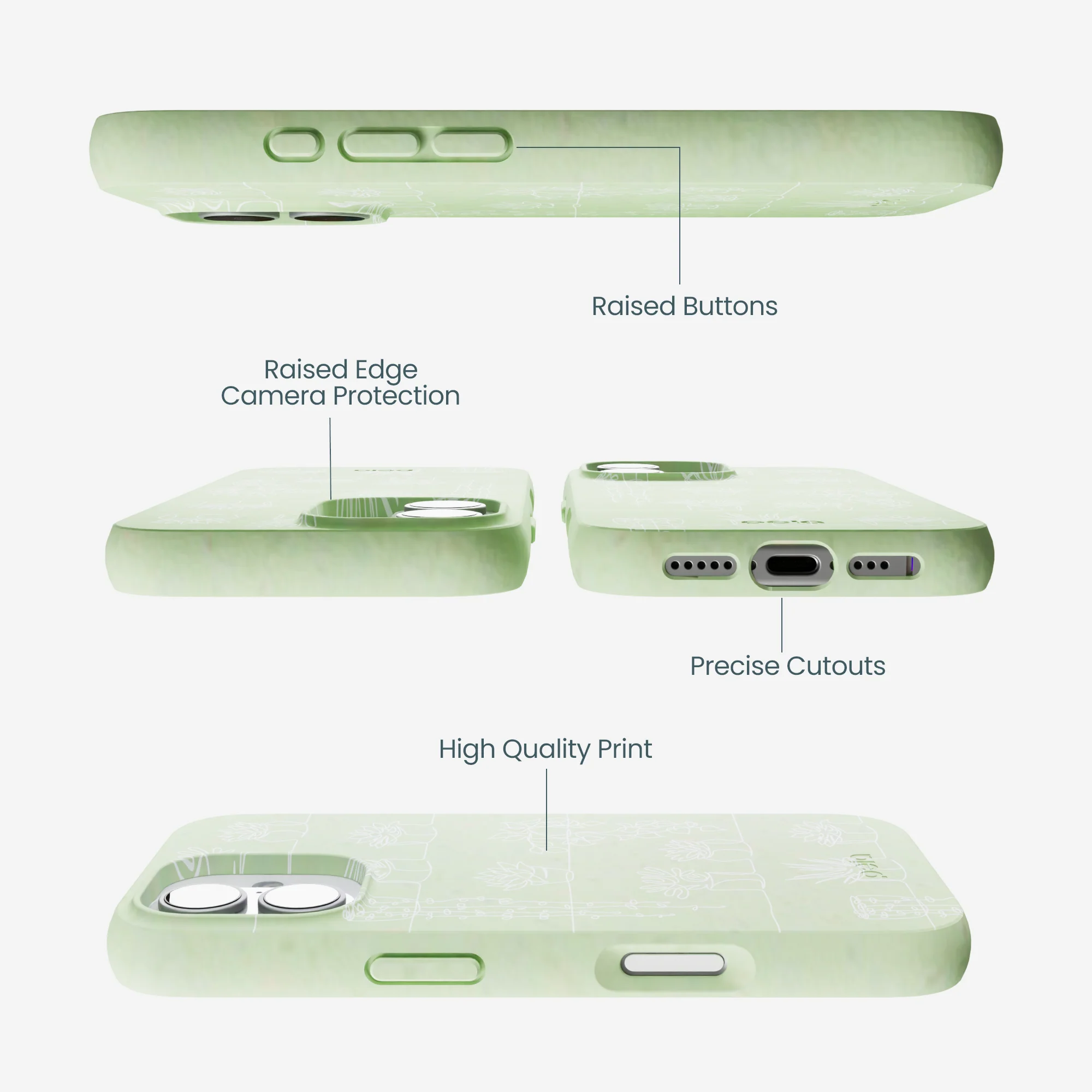 Sage Green Green Cascade iPhone 17 Case - Image 3