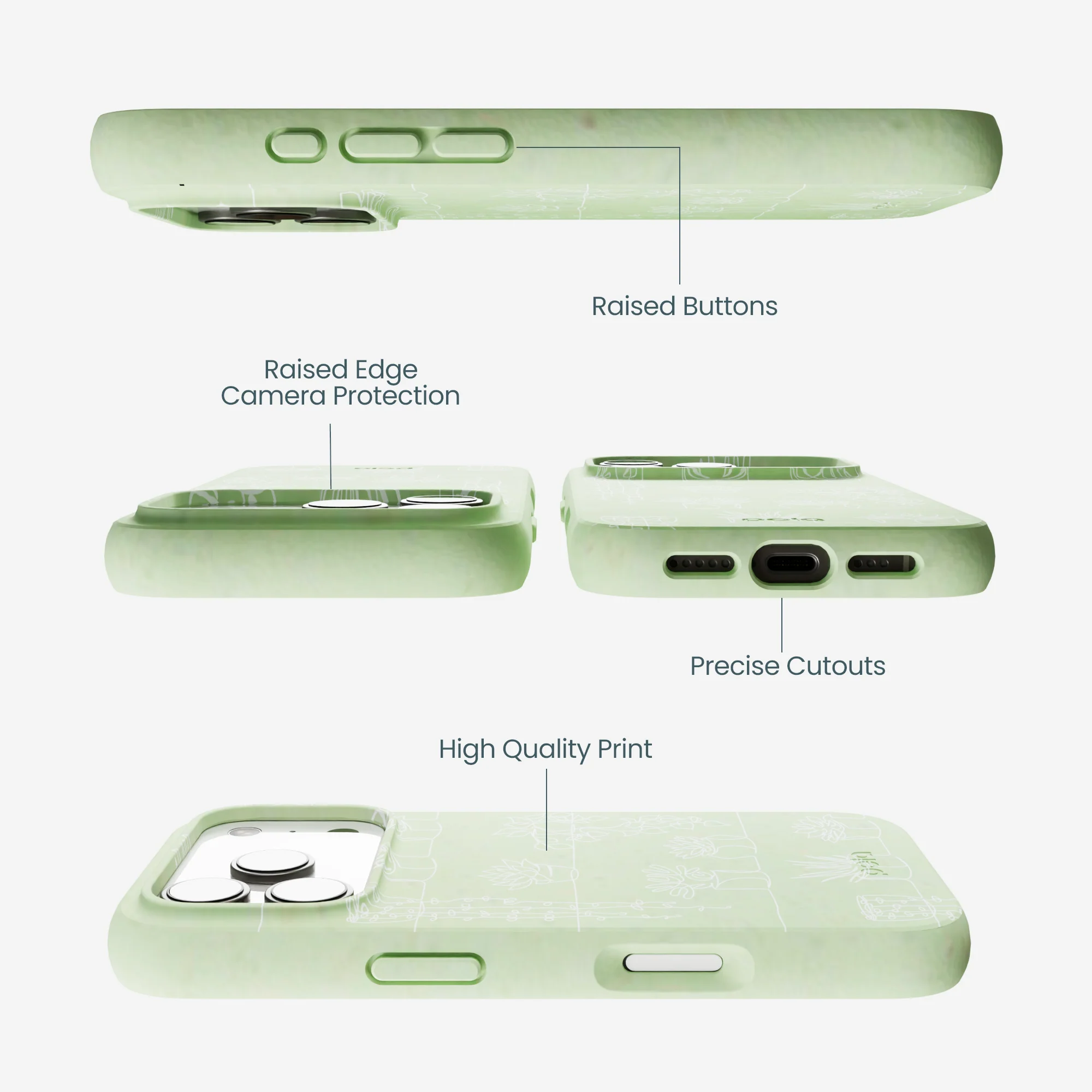 Sage Green Green Cascade iPhone 17 Pro Case - Image 3